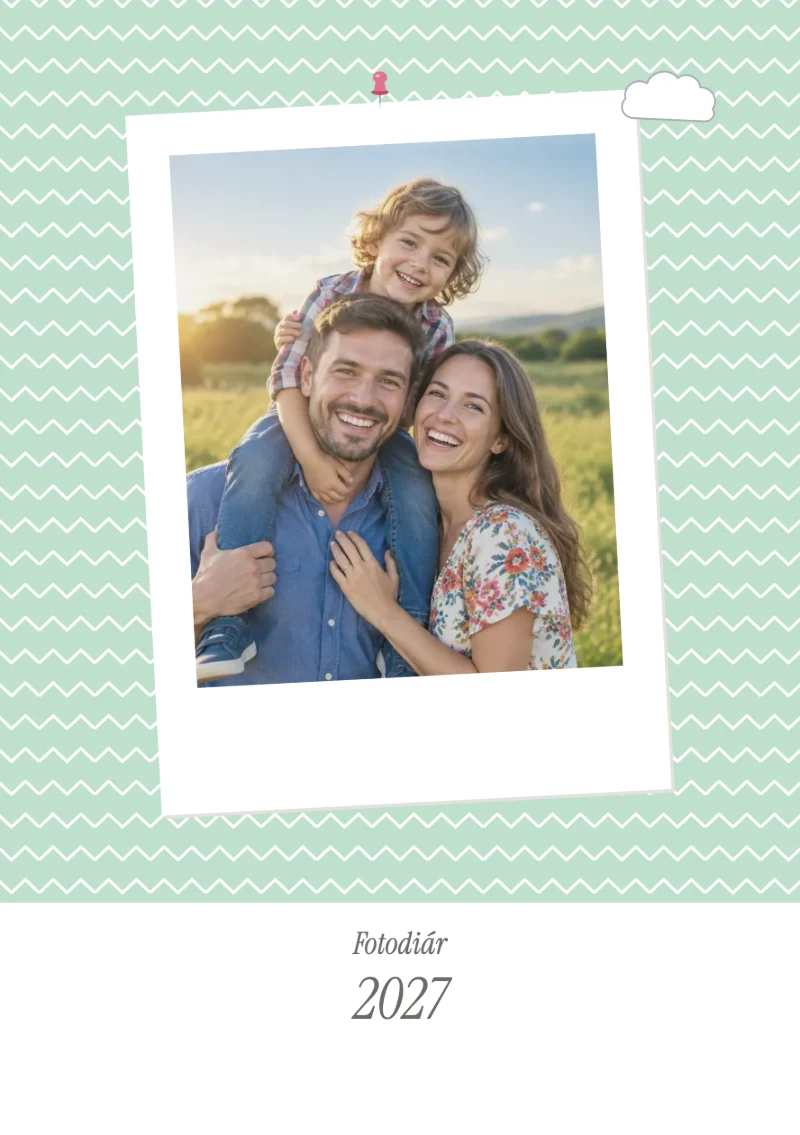 Obálka fotodiáře A5 Mátový polaroid