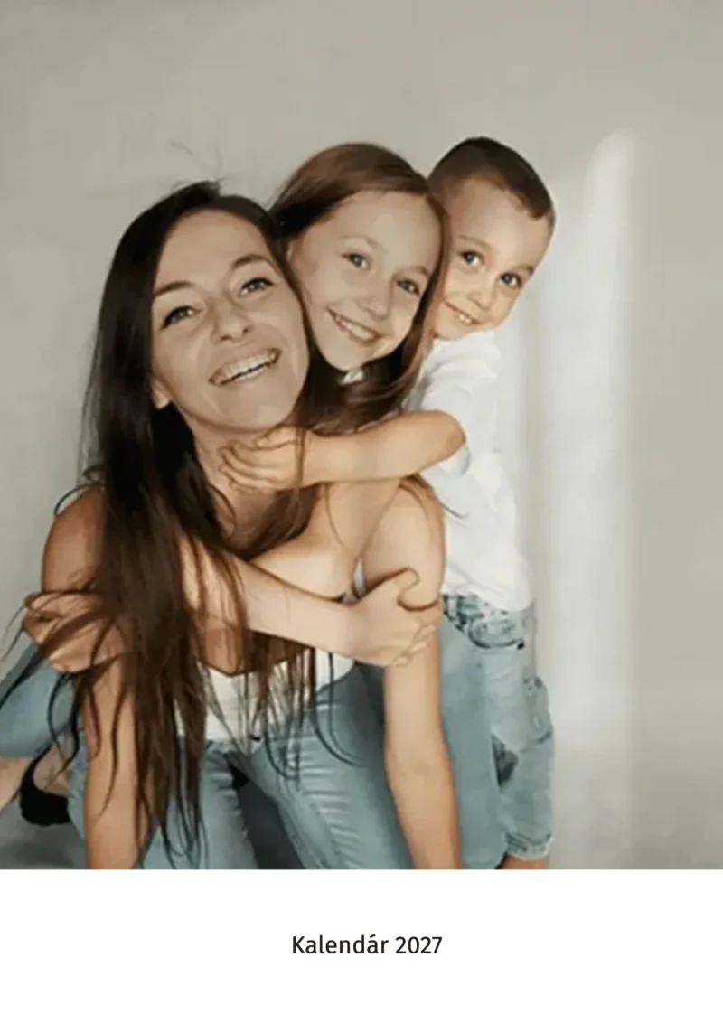 Obálka nástenného kalendára Základná biela: fotografia cez hornú časť listu, pod ňou nápis Kalendár 2027