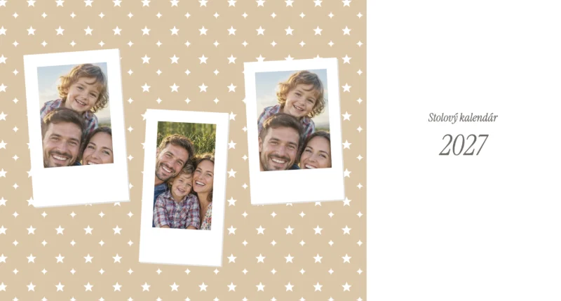 Obálka stolního kalendáře Rozházené polaroidy